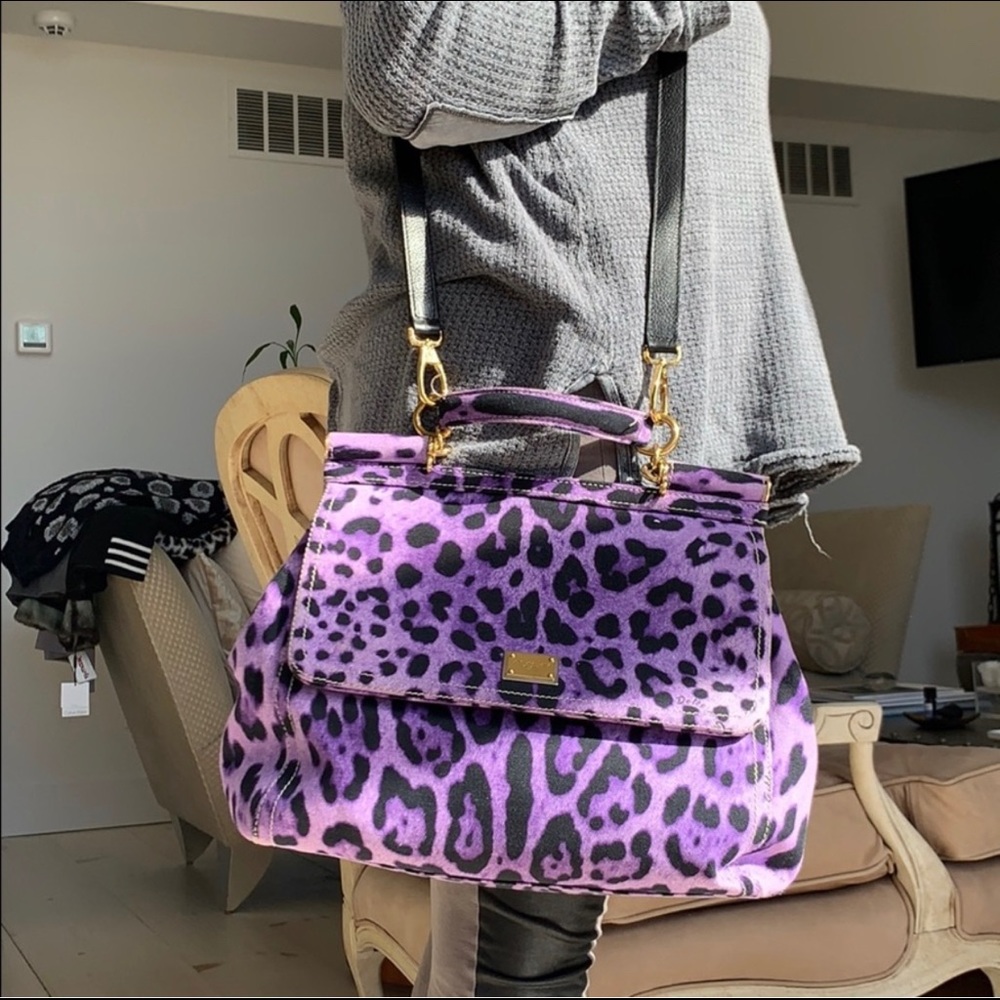Dolce & Gabbana Purple cheetah bag